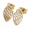 gold earrings made of stainless steel